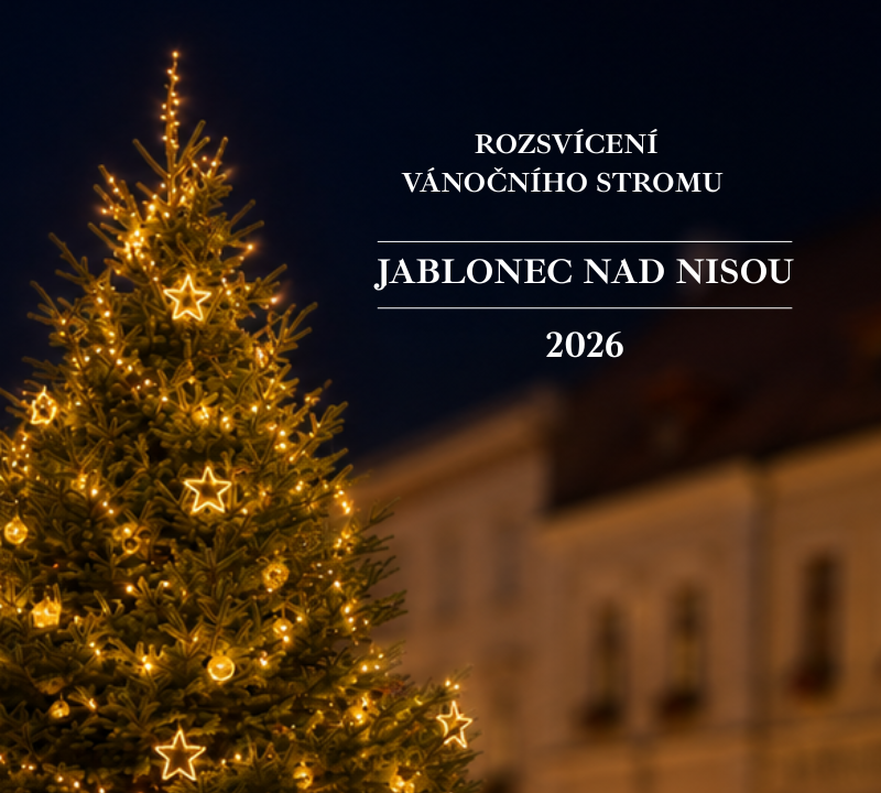 Rozsvícení vánočního stromu Jablonec nad Nisou 2026