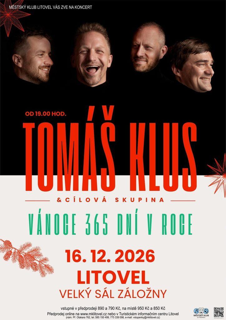 Vánoční koncert 2026: Tomáš Klus v Litoveli 2 Vánoční koncert Tomáš Klus Litovel 2026