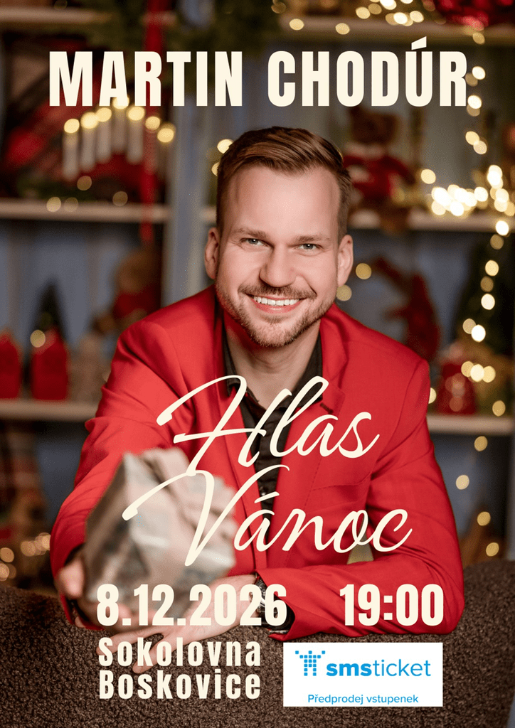 Oficiální plakát Martin Chodúr – Hlas Vánoc 2026 v Boskovicích