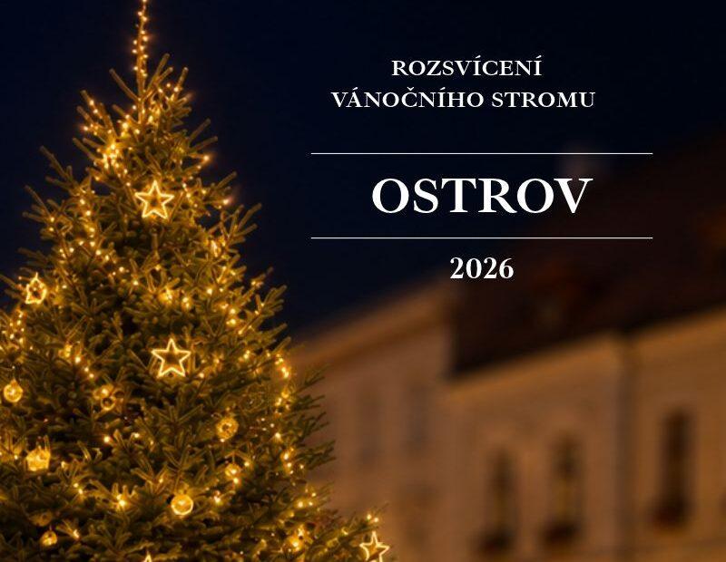 Rozsvícení vánočního stromu Ostrov 2026