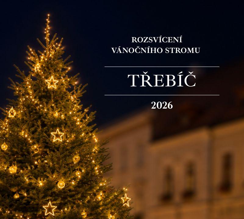Rozsviceni vanocniho stromu Trebic 2026