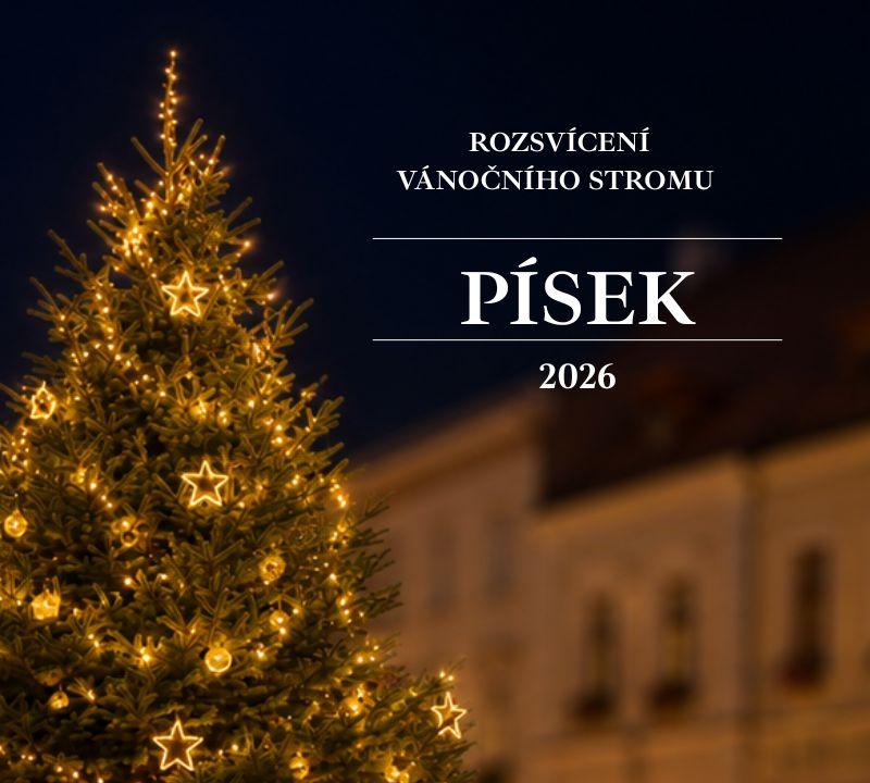Rozsvícení vánočního stromu: Písek 2026 1 Rozsvícení vánočního stromu v Písku 2026